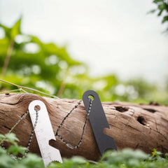 2-Pack Stainless Steel Fire Starter Keychains – Portable Survival Flint & Steel Set