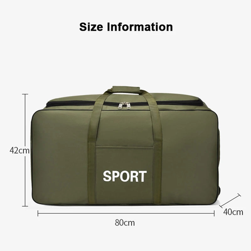 Camouflage Waterproof Oxford Travel Duffle Bag – Large Capacity Moving & Storage Bag