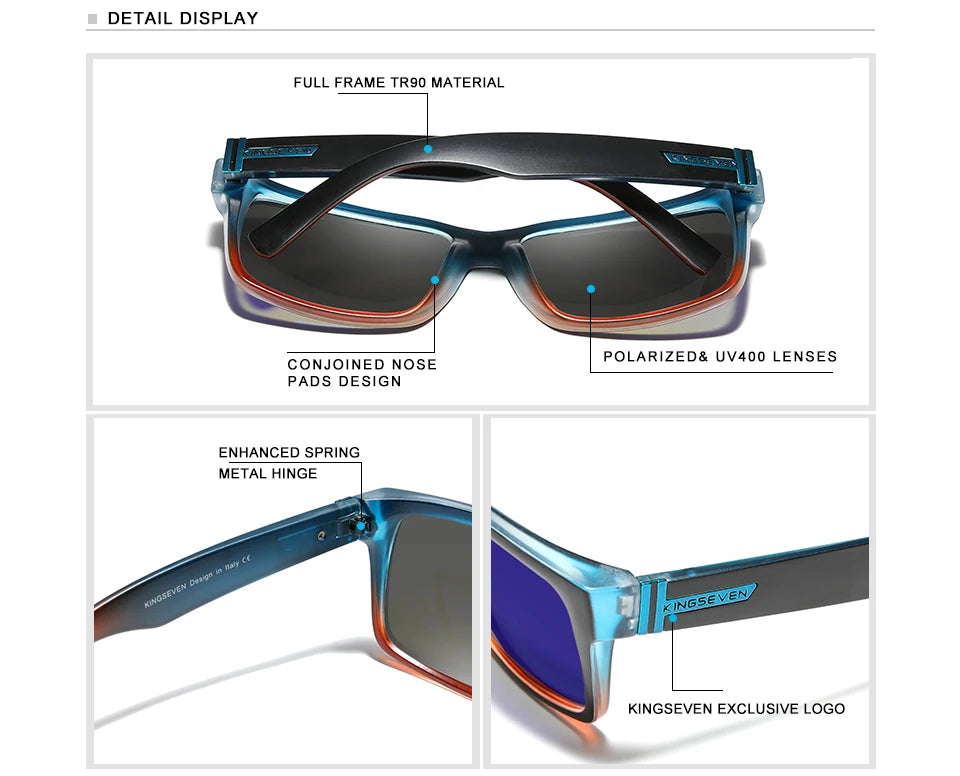 KINGSEVEN Polarized Sports Sunglasses for Men – UV400 Mirror Lens | Model 750