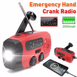 Multifunctional Emergency Solar Hand Crank Radio – AM/FM/WB NOAA Weather Radio with 2000mAh Power Bank & LED Flashlight thumbnail 1
