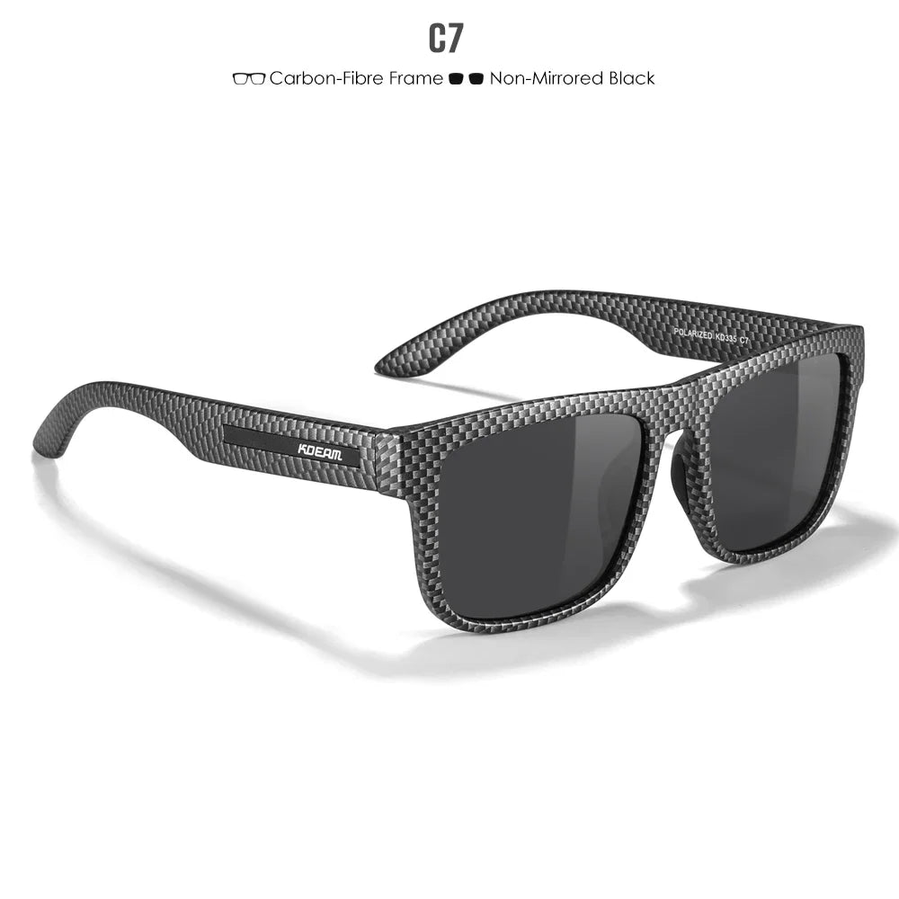 KDEAM Polarized Sunglasses – White Frame UV400 Protection