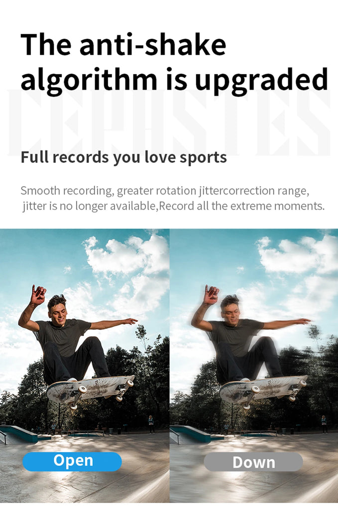 CERASTES V9 4K Ultra HD WiFi Action Camera – Dual Screen, Waterproof, Remote Control, EIS Stabilization