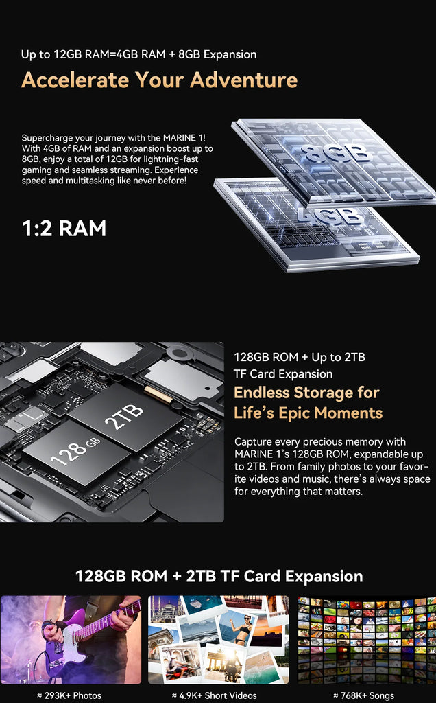 Blackview Oscal MARINE 1 Rugged Smartphone – 6.56" HD+ 90Hz Display, Android 15, 5100mAh Battery, IP68 Waterproof, 12GB RAM + 128GB ROM