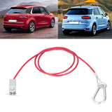 3.3ft Universal Trailer Safety Breakaway Cable – Anti-Drop Stainless Steel with Carabiner & Ring thumbnail 1