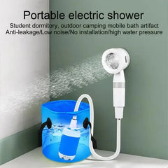 Rechargeable Portable Outdoor Camping Shower – Electric Pump with Digital Display & Accessories (4000mAh Battery)