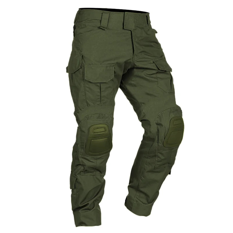Men’s Tactical Combat Pants with Knee Pads – Camouflage Military-Grade Cargo Trousers for Hunting, Trekking & Outdoor Survival