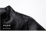 Men's PU Leather Stand Collar Motorcycle Jacket – Casual Windbreaker Biker Coat thumbnail 25