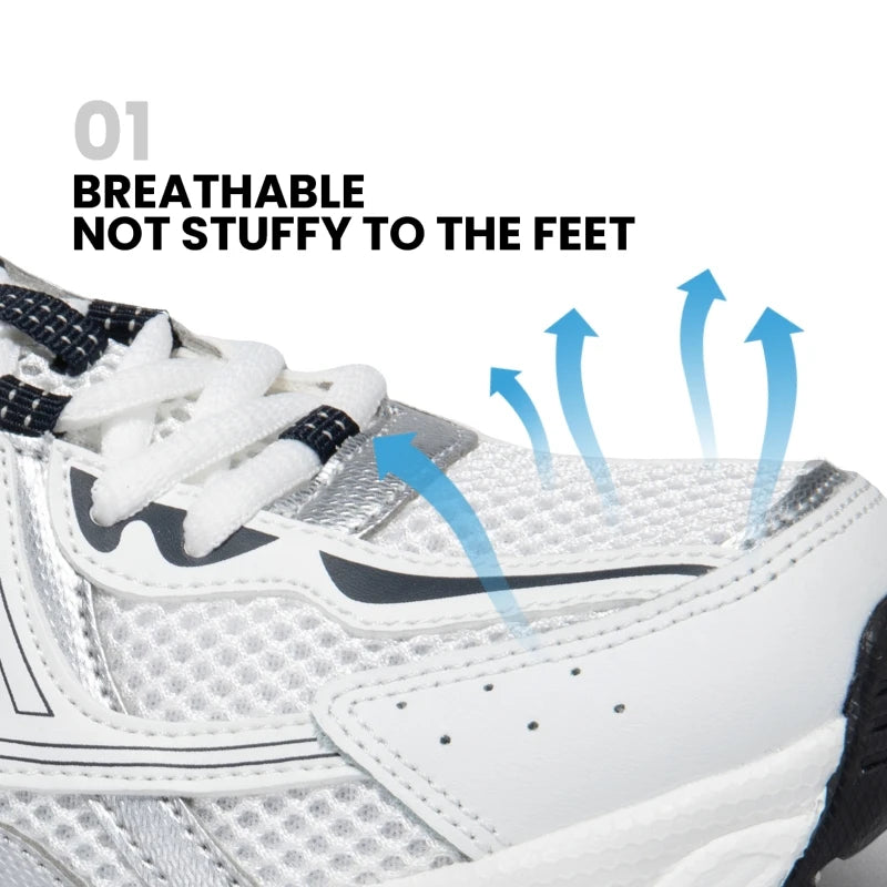 Baasploa Women's Lightweight Mesh Running Shoes – Breathable Outdoor Jogging Sneakers with Anti-Slip Sole