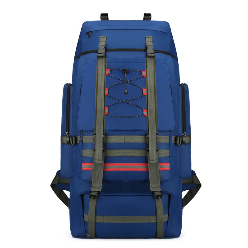 130L Waterproof Hiking Backpack – Heavy-Duty Outdoor Rucksack with Reflective Safety Strips & Molle System