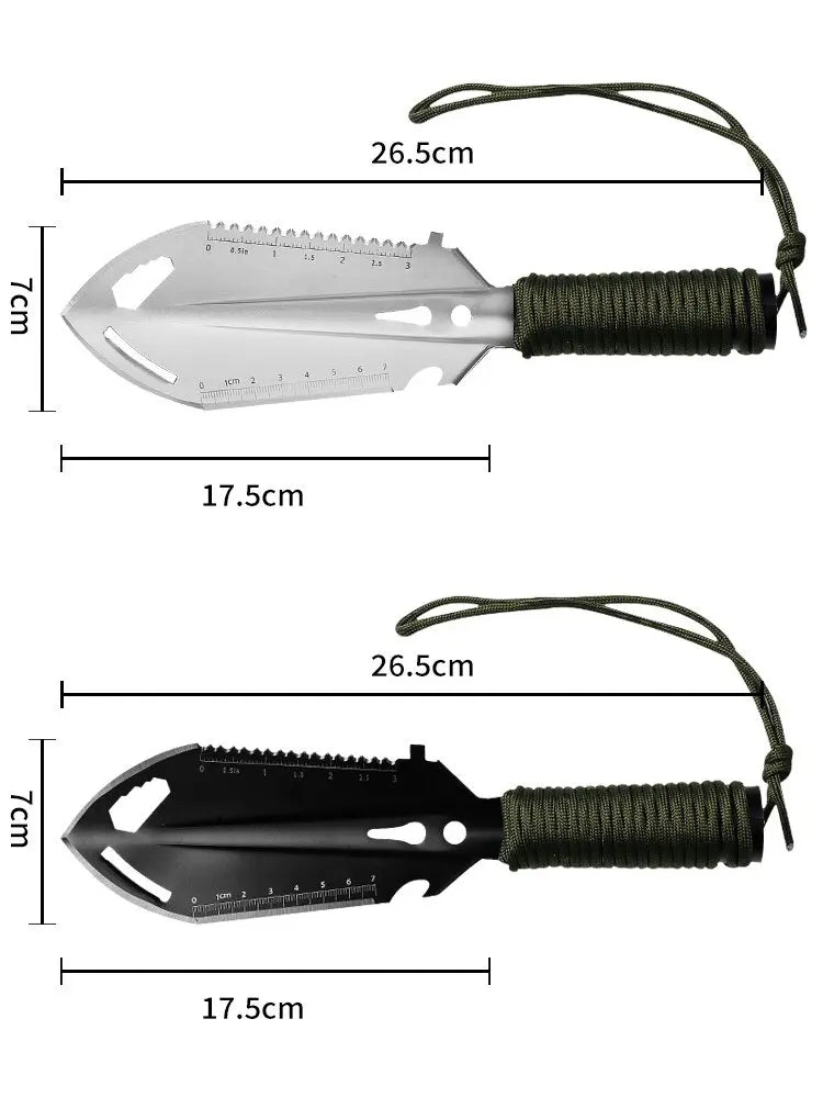 6-in-1 Military Folding Shovel with Pickaxe – Compact, Multi-Tool Survival Spade with Carry Case