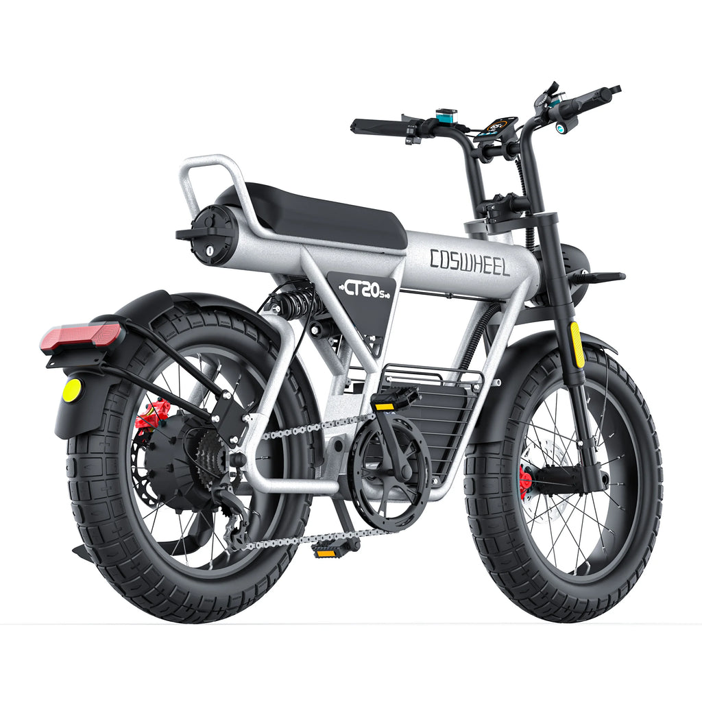Coswheel CT20S 2000W Electric Dirt Bike β 60V 27.5Ah Fat Tire Ebike for Adults (20" Off-Road Tires, 161km Range)