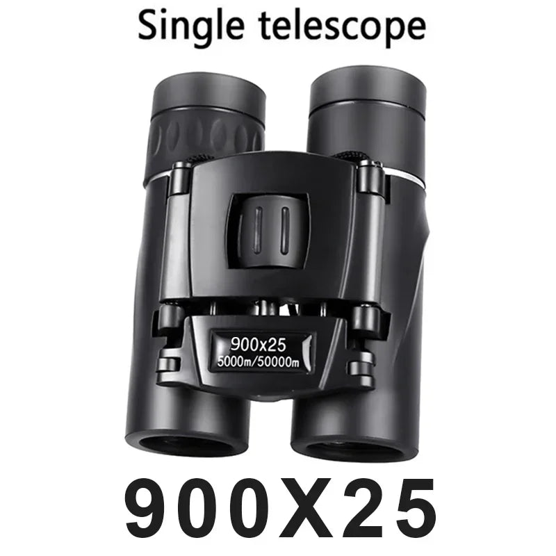 HD 900/1000x25 Long Range Folding Binoculars – Compact 9000M Mini Telescope with BAK4 Prism & FMC Optics