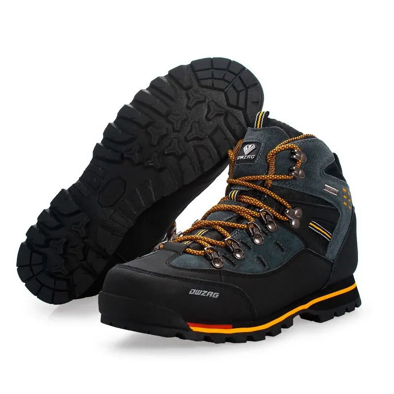 Men’s Waterproof Hiking Shoes – Outdoor Mountain Climbing Sneakers with Height Boost