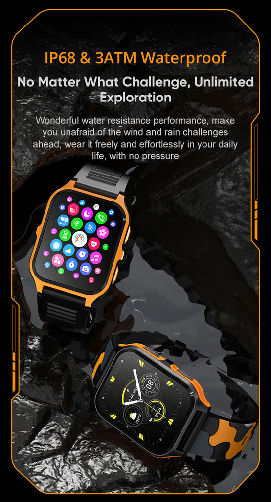 COLMI P73 Military Outdoor Smartwatch – 1.9" Display, Bluetooth Calling, 100+ Sport Modes, IP68 Waterproof