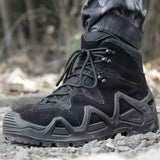 Men’s Tactical Combat Hiking Boots – Waterproof Nylon & Suede Outdoor High Tops for Work, Climbing & Trekking thumbnail 2