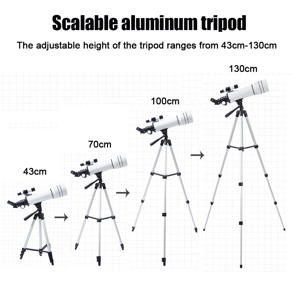 BORWOLF 70400 Professional High-Definition Astronomical Telescope – 333X Magnification