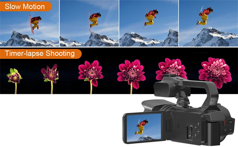 KOMERY 6K Ultra HD Professional Camcorder – 64MP YouTube & Streaming Camera