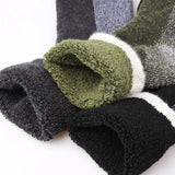 3 Pairs Merino Wool Thermal Socks for Men – Super Thick Winter Crew Socks with Fleece Terry Lining thumbnail 4