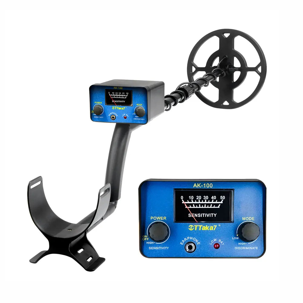 TTAKA7 AK-100 Waterproof Metal Detector – Adjustable Sensitivity, Deep Detection, LCD Display