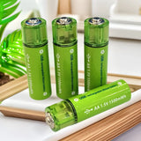 USB Rechargeable AA Lithium Batteries (4-Pack) – 1.5V 1500mWh Fast-Charge, Long-Lasting with Storage Case thumbnail 1