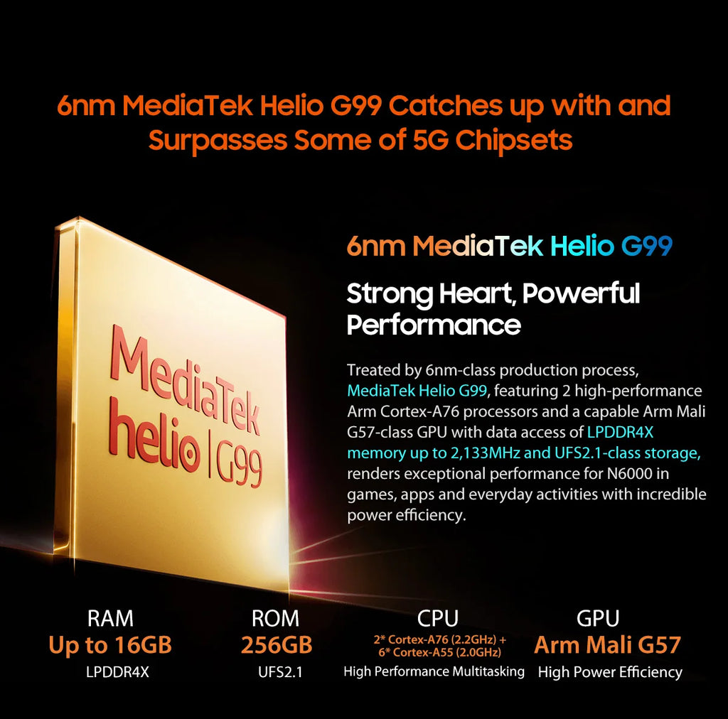 Blackview N6000 Rugged Waterproof Mini Smartphone | 4.3" Display, 256GB Storage, Android 13, 48MP Camera, NFC, Helio G99 Octa-Core