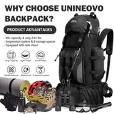 90L Waterproof Hiking & Camping Backpack – Large Capacity Outdoor Trekking Bag thumbnail 11