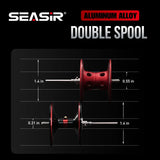 Seasir Salminus Baitcasting Reel – 8.0:1 Gear Ratio | Dual Aluminum Spools | 11+1BB | 12KG Drag Power thumbnail 4