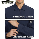 TACVASEN Men’s Lightweight Bomber Jacket – Casual Zip-Up Workwear for Spring & Fall, Water-Resistant Outdoor Windbreaker thumbnail 3