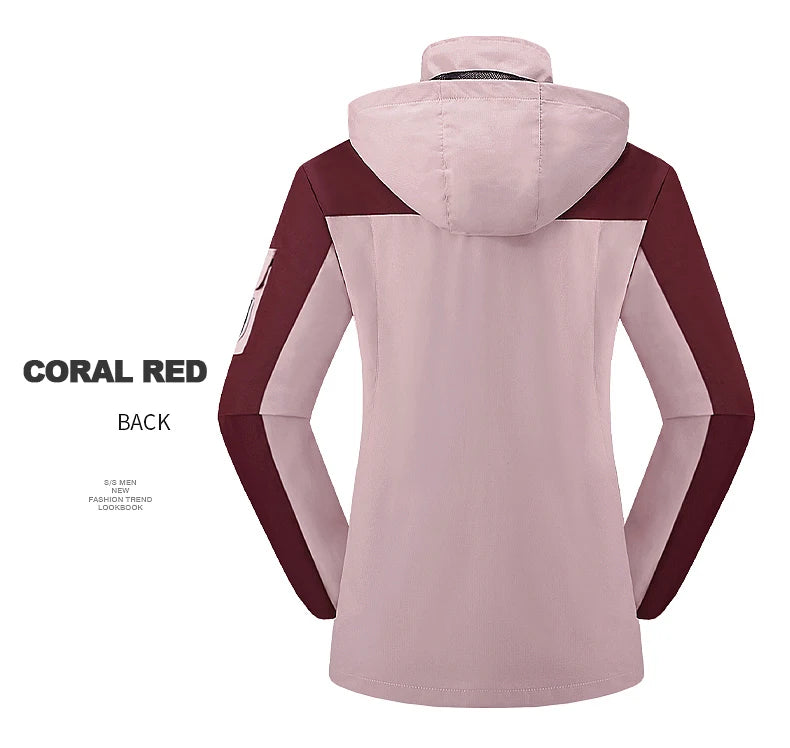 CHRLCK Women's Waterproof Hiking Jacket – Windproof, Quick-Dry Outdoor Shell with Custom Logo Option