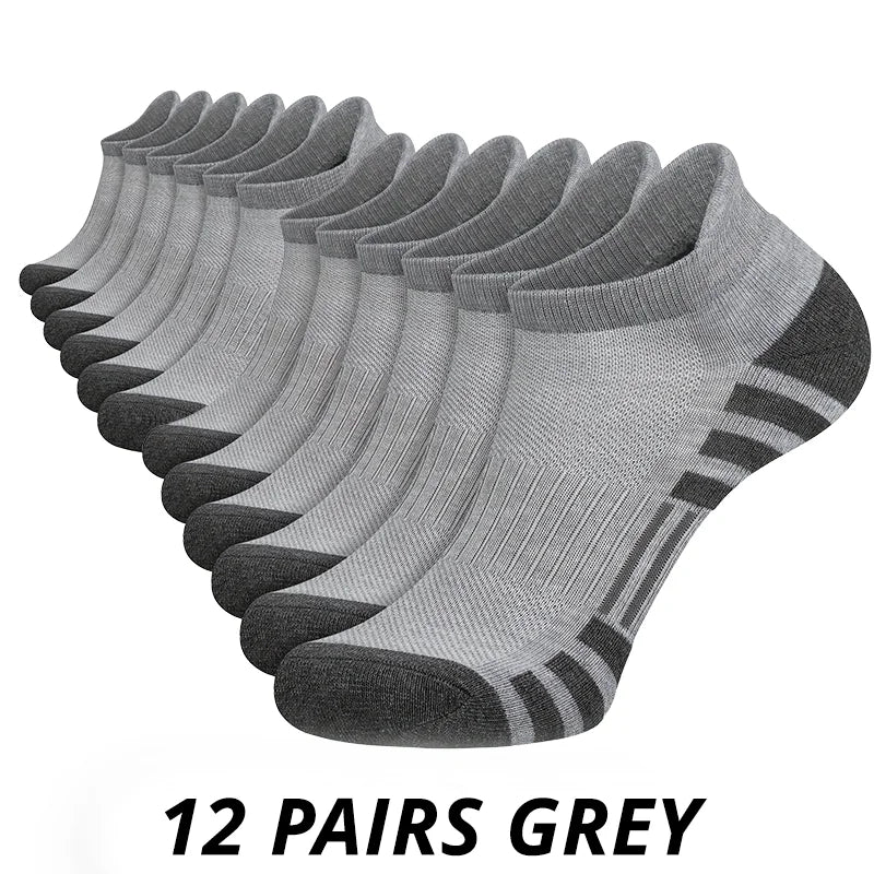 6 or 12 Pairs Men's Outdoor Crew Socks – Breathable, Durable, and Comfortable Fit