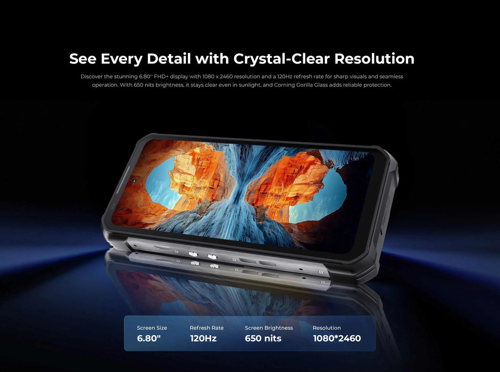 OUKITEL WP100 Titan Rugged Smartphone β 33,000mAh Battery, 200MP Camera, Built-in Projector, 66W Fast Charging, IP68 Waterproof