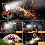 18-LED Portable Work Light – Compatible with Makita, Milwaukee & DeWalt 18V/20V Batteries – 1500LM Spotlight Torch with USB Output thumbnail 29