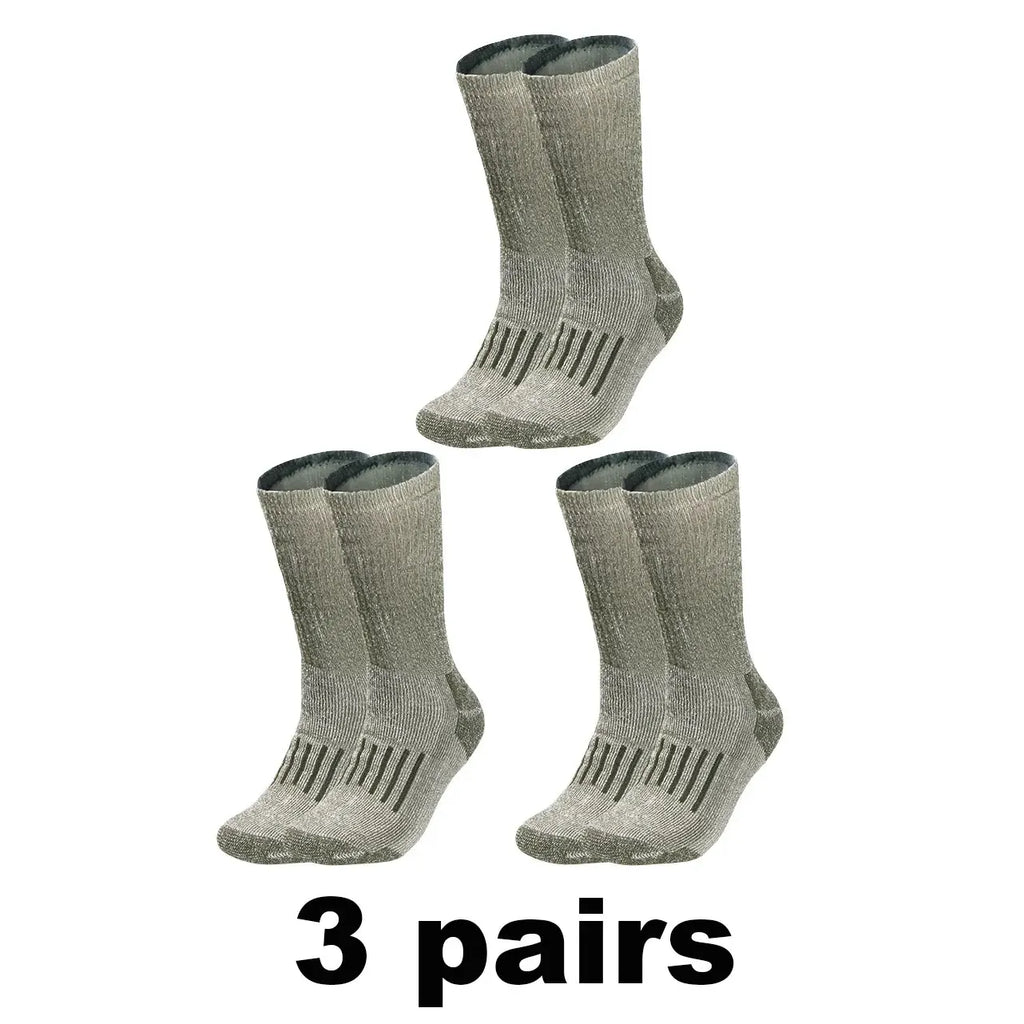 Men’s Merino Wool Thermal Socks – Thickened Winter Hiking & Mountaineering Socks | Breathable, Cushioned, Odor-Resistant