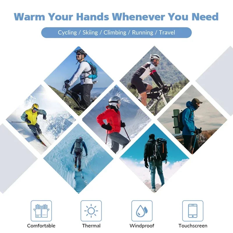 Waterproof Winter Thermal Touchscreen Gloves – Windproof, Warm & Durable for Sports, Riding, Hiking, and Skiing