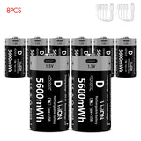 MATOV USB Rechargeable D Size Battery – 1.5V 5600mWh LR20 Lithium-ion D-Cell (2 or 4 Pack) thumbnail 13