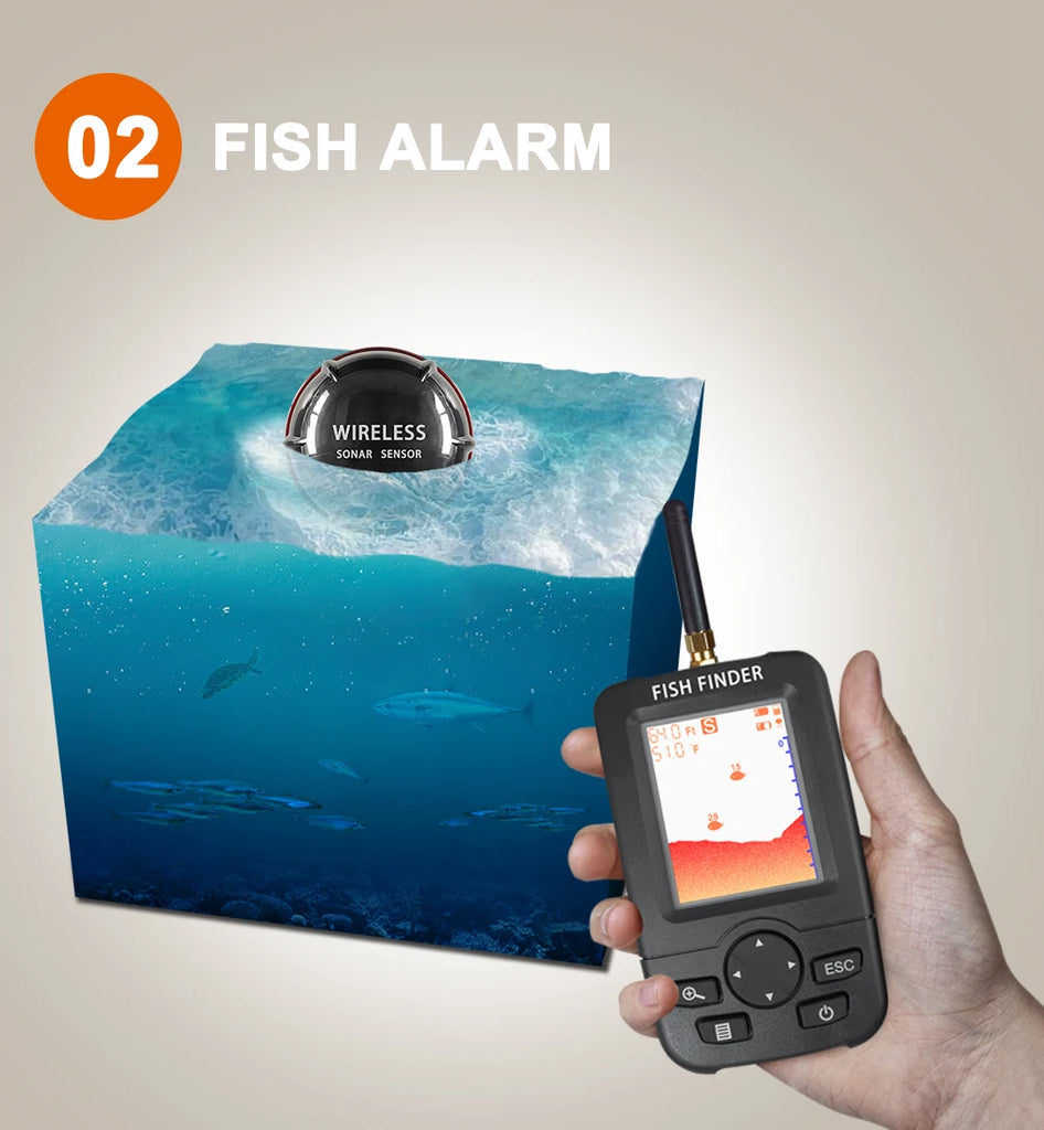 FindFish Portable Wireless Fish Finder XJ01 – Sonar Echo Sounder for Fishing