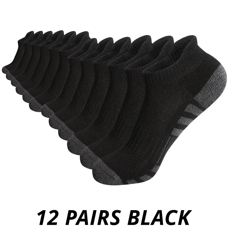 6 or 12 Pairs Men's Outdoor Crew Socks – Breathable, Durable, and Comfortable Fit