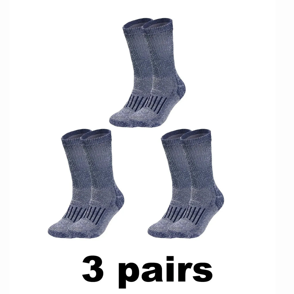 Men’s Merino Wool Thermal Socks – Thickened Winter Hiking & Mountaineering Socks | Breathable, Cushioned, Odor-Resistant