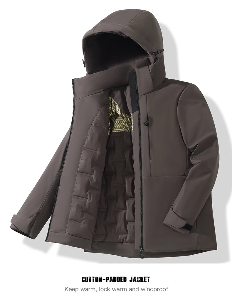 JNLN Unisex Waterproof Fleece Jacket – Winter Windproof Thermal Windbreaker for Men & Women