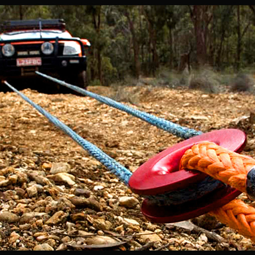 48,300 lbs Synthetic Soft Shackle & 66,000 lbs Recovery Ring Set – Heavy-Duty Off-Road Winch Recovery Kit (2 PCS)