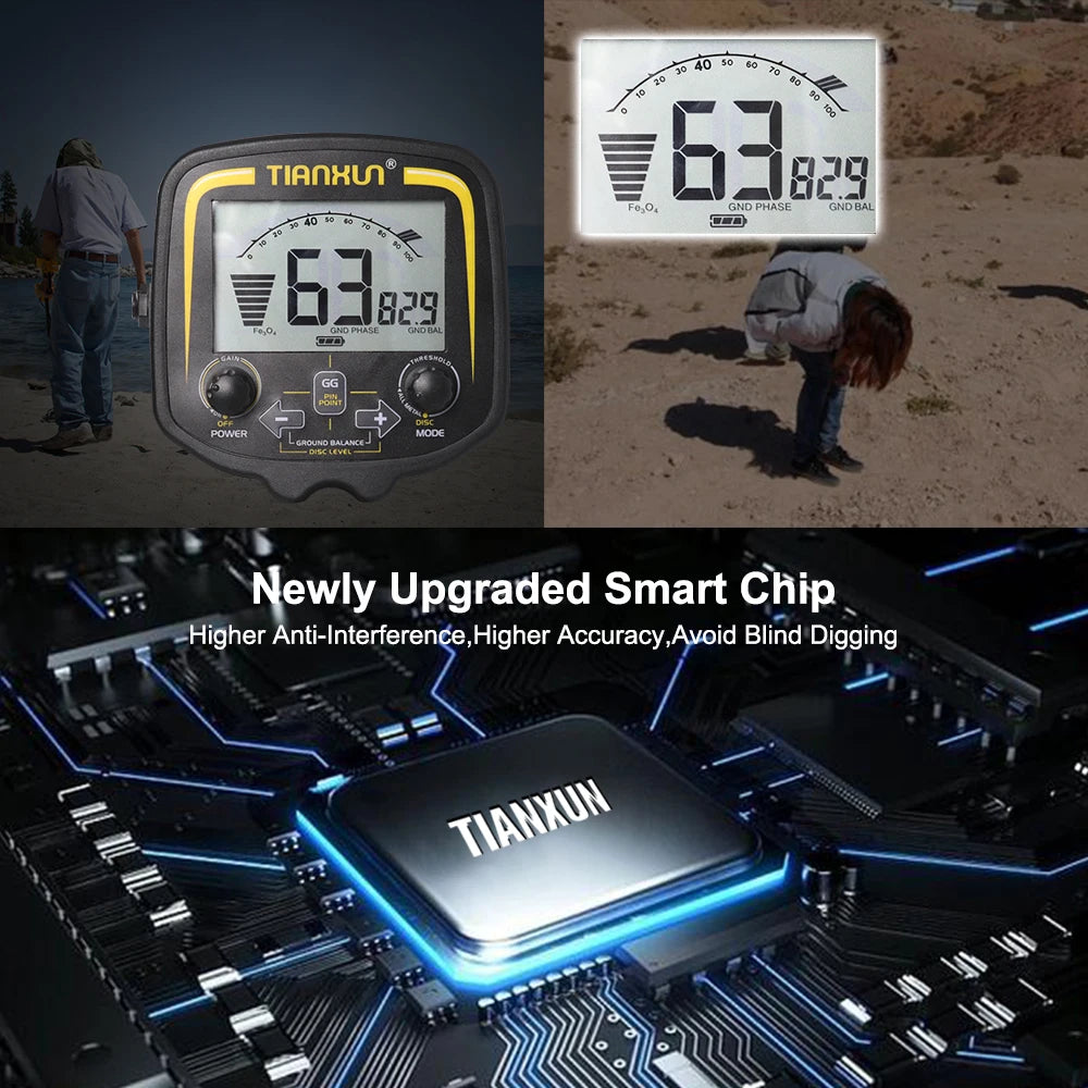 TX-850 Professional Metal Detector – Deep Underground Gold & Treasure Finder (2.5m Depth, 11” Waterproof Coil)