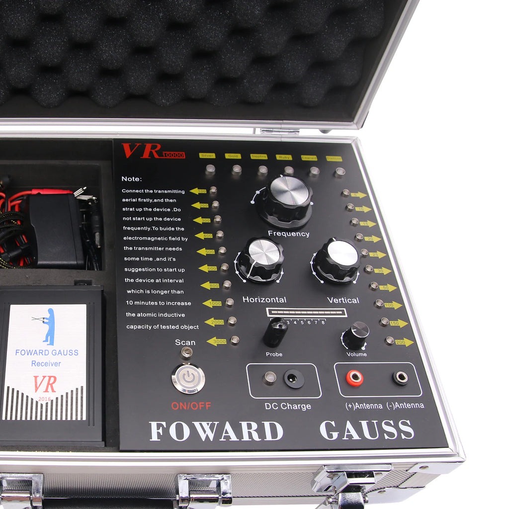 VR10000 Long-Range Underground Metal Detector – Detects Gold, Silver, Gems & Diamonds (3000m Range / 200m Depth)