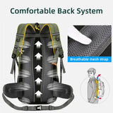 50L Waterproof Hiking Backpack – Large Travel Rucksack with Shoe Compartment thumbnail 3