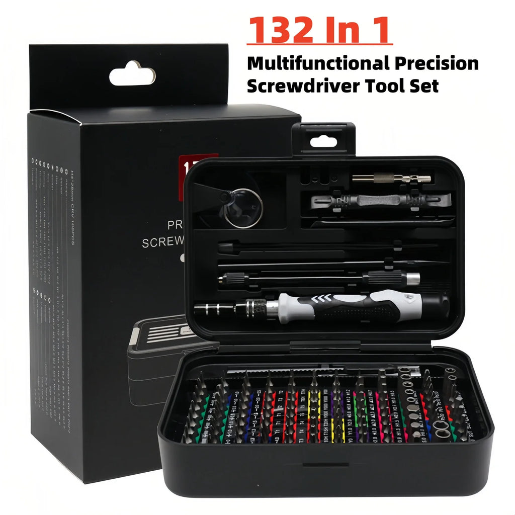 132-in-1 Precision Screwdriver Set – Multi-Function Electronic Repair Tool Kit for Laptops, Phones & Computers