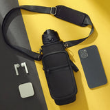 32 oz Motivational Water Bottle with Sleeve – Leakproof BPA-Free Bottle with Straw, Time Marker & Adjustable Strap Carrier (1L) thumbnail 12