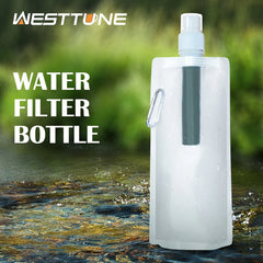 Outdoor Water Filter Straw Bottle – Survival & Emergency Water Purification System