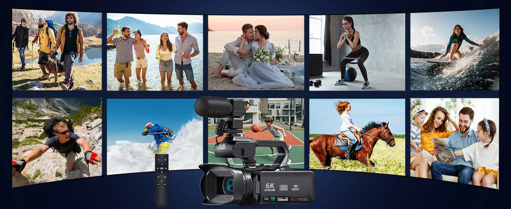 KOMERY 6K Ultra HD Professional Camcorder – 64MP YouTube & Streaming Camera