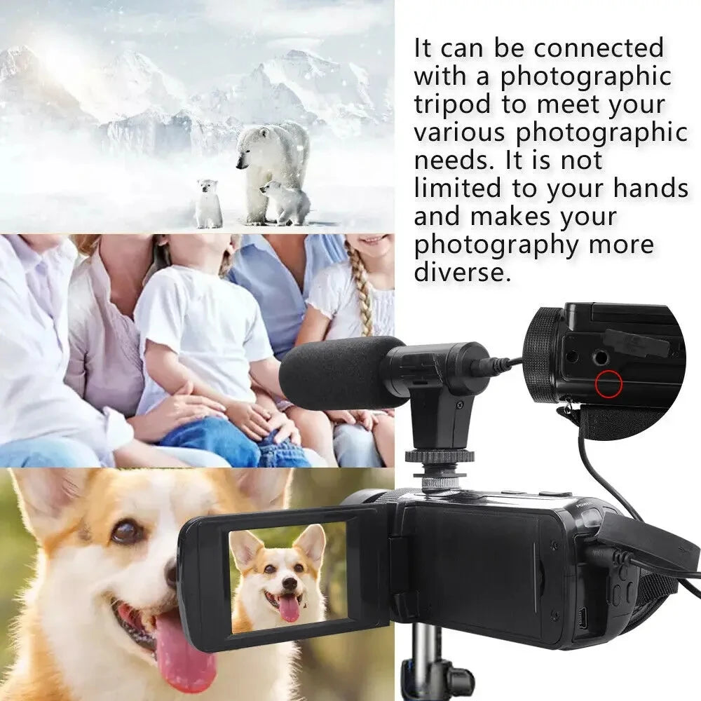 DV100 Camcorder – High-Quality Audio & Video Recording for Vlogs and More