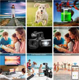 KOMERY 6K Ultra HD Professional Camcorder – 64MP YouTube & Streaming Camera thumbnail 6