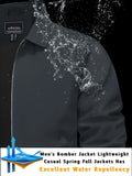 TACVASEN Men’s Lightweight Bomber Jacket – Casual Zip-Up Workwear for Spring & Fall, Water-Resistant Outdoor Windbreaker thumbnail 18